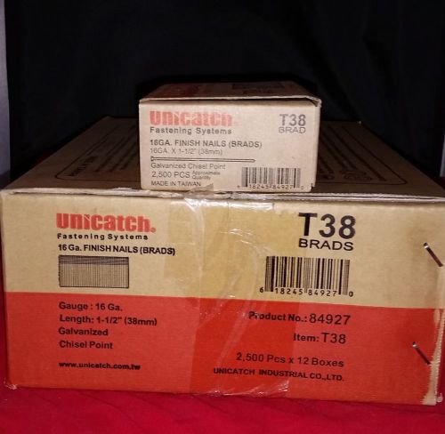 1 Box1-1/2&#034; 16Ga. Straight Galvanized Finish Nails for all Straight Finish Guns