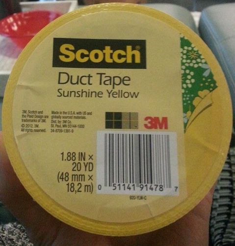 Scotch Duct Tape, Sunshine Yellow, 1.88-Inch by 20-Yard