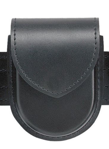 Safariland 290h-1-4b black basketweave brass snap flap double handcuff pouch for sale
