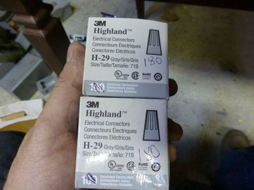 Highland 1 box of 90 Electrical Twist connectors 3M Gray H-29
