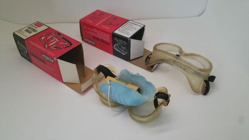Craftsman Sears Vintage Safety Goggles Flexible Mask TWO MASKS SOLD TOGETHER