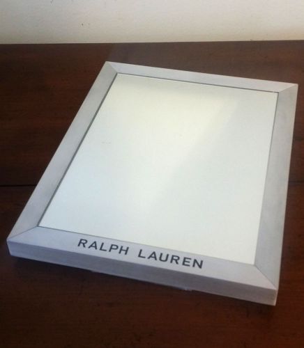 Ralph Lauren Retail Store Display Silver Satin Finish Collectible Mirror-NEW