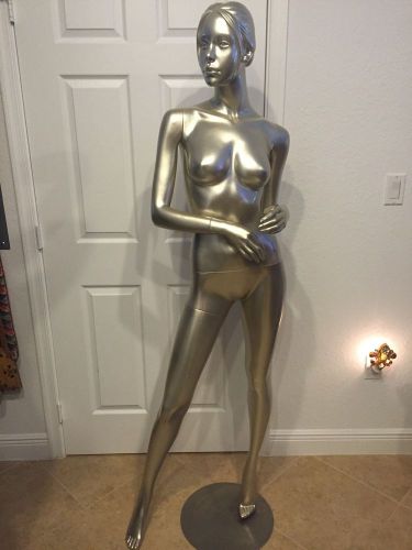 Fiberglass Women Full Body Mannequin Silver