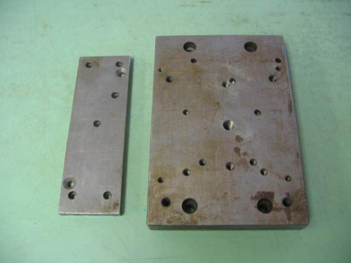 Pair of Machinist Steel Setup Layout Working Plates.8.8x 6x 1 and 7.5x 2.5 x 3/8