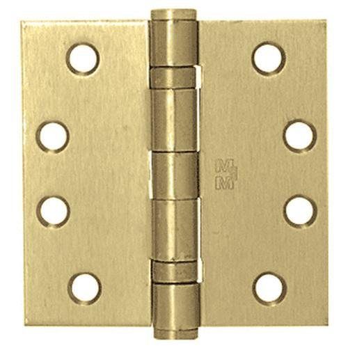 Crl dull brass 4&#034; x 4&#034; commercial bearing hinge 3 pack with screws cb44 for sale