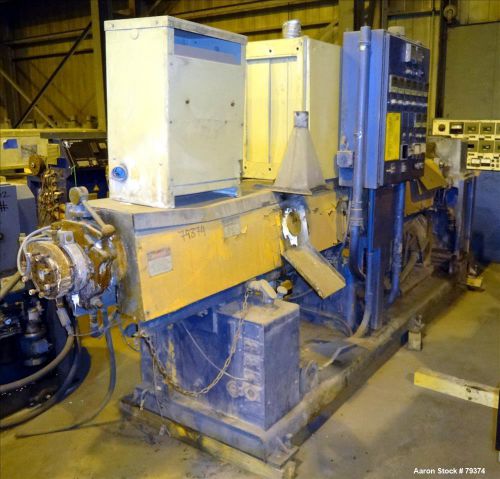 Used- hpm 3.5&#034; single screw extruder. 3.5&#034; diameter x 138&#034; long cored screw, 40: for sale