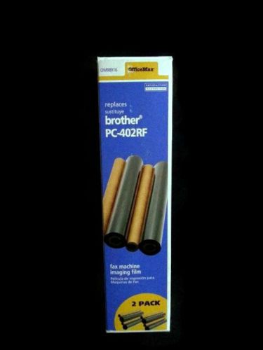 Office Max OM98916 2-Pack Fax Machine Imaging Film Replaces Brother PC-402RF NEW