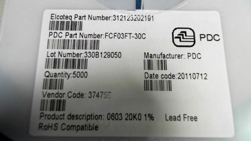 66000-PCS PDC FCF03FT-30C 03FT30 FCF03FT30C