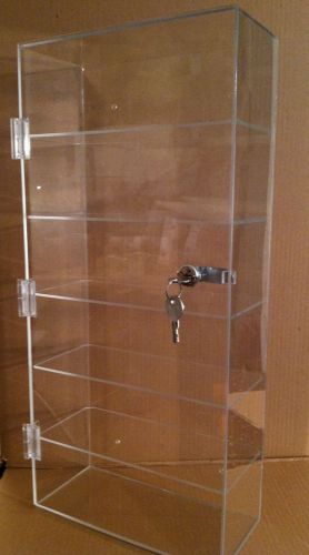 Acrylic display case 10&#034; x 4.5&#034; x 22&#034; locking security cabinet showcase for sale