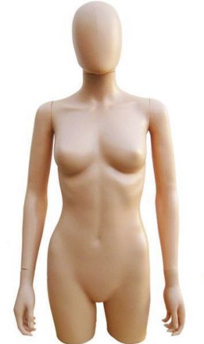 MN-248 FLESH Plastic 3/4 Torso Female Upper Body Torso Form with Removable Head