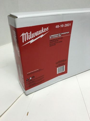 Milwaukee lineman&#039;s crimper w/ fixed bg (49-16-2601) for sale