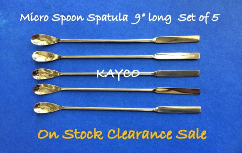 KAYCO MICRO SPOON SPATULA STAINLESS STEEL Lot of 5 Medical/GeneralLaboratory Aid