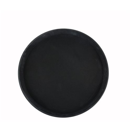 Winco trh-11k, 11-inch round tray, black for sale