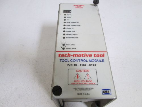 TECH-MOTIVE TOOL CONTROL MODULE 49-4100-01C5  RV: B/E *USED*