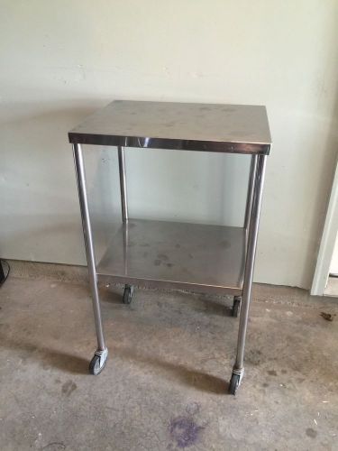 STAINLESS STEEL MEDICAL ROLLING UTILITY CART