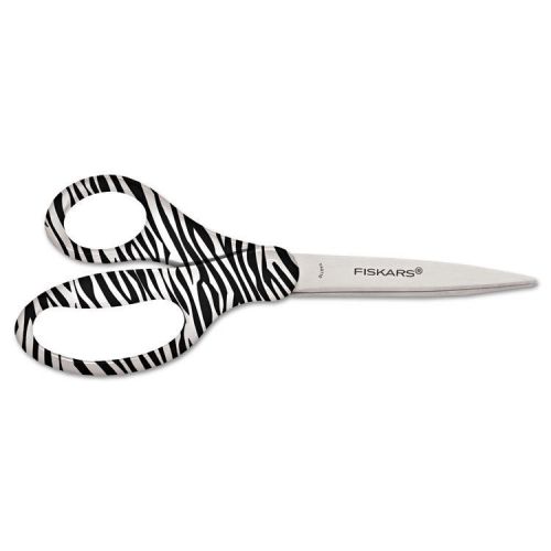 &#034;Fiskars 8&#034;&#034; Designer Zebra Scissors W/Recycled Handles&#034;