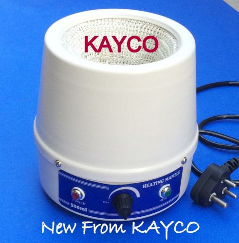 New euro design heating mantle 500 ml 220v ac kayco superior quality guaranteed. for sale
