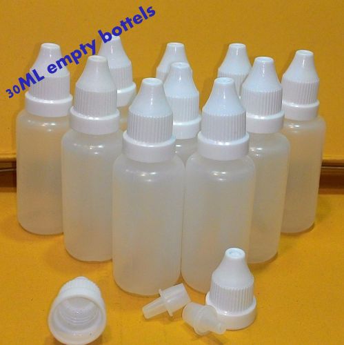 10pcs 30ml essential oi squeezable alcohol  bottle with dropper nozzle for sale