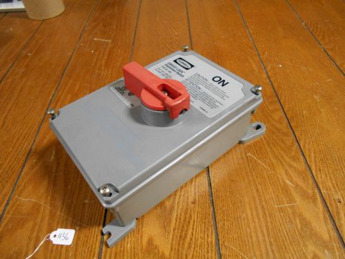 Hubbel Circuit Lock Disconnect Switch HBLDS3, 30 Amp, 600VAC Max, Type 4x, 12K