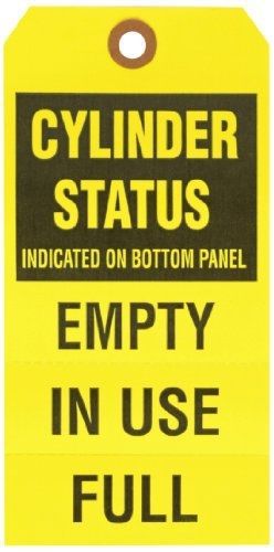 Brady  103669 6 1/4&#034; height x 3 1/8&#034; width, cardstock, black on yellow gas for sale