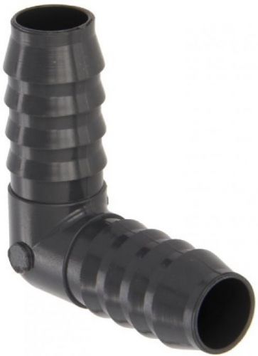 Spears PVC Tube Fitting, 90 Degree Elbow, Schedule 40, Gray, Barbed