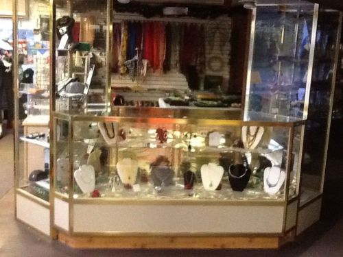 Retail Glass Display Case - Lighted / Rotating / Counter Top / Jewelry Case