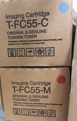Toshiba T-FC55 CYAN BLACK MAGENTA  OEM Toner 3 Cartridges