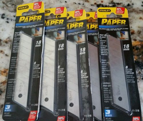 Stanley fat max snap-off razor knife blade lot 5 paks 18mm wallpaper for sale