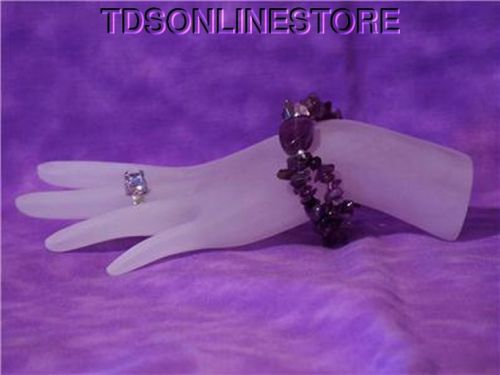 WHITE FROSTED HAND DISPLAY FOR RINGS AND BRACELETS