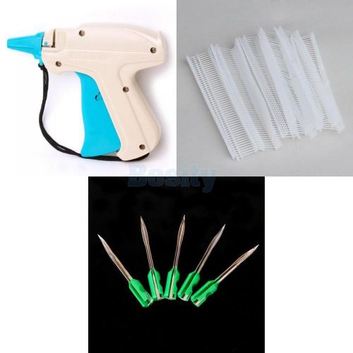 Clothing garment brand price label tagger tagging gun + 5000 barbs + 5 needles for sale
