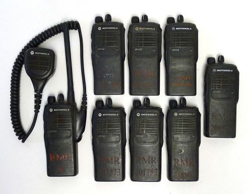 Lot of 8 Motorola HT750 AAH25RDC9AA3AN 16 Channel, UHF, 4W, 403-470MHz Radios