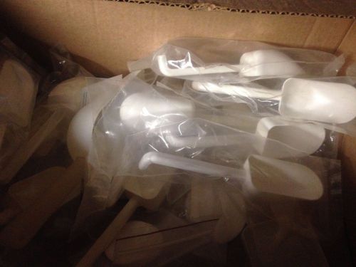 White polystyrene lab scoops assorted lot of 15+