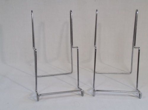 Stainless Steel Easel Display Stands - 2 each - 8&#034; Tall - Dual Elevation