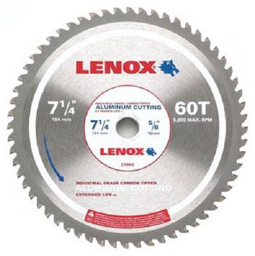 Lenox 7 1/4&#034; x 60 Aluminum Metal Cutting Saw Blade