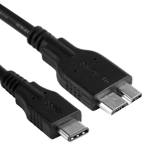 Micro usb 3.1 type c male to standard type mirco b usb 3.0 male data cable 1m for sale