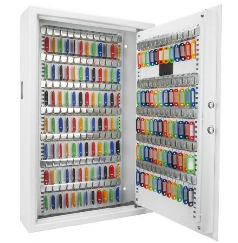 144 Keys Steel Cabinet Wall Safe, Key Drop Lock Box Home Office Security Storage