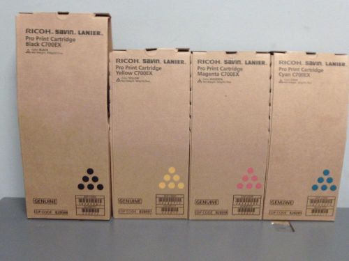 New Genuine RICOH SAVIN LANIER C700EX Pro Print Cartridge Set