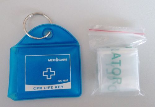 1 Emergency mask cpr mask CPR face shieldOne-way valve with keychain 2.6&#034;x1.8&#034;