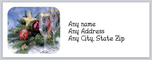30 Personalized Return Address Labels Christmas Buy 3 get 1 free (ac244)