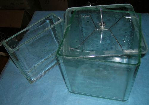 Two thick glass chromatography chambers for sale