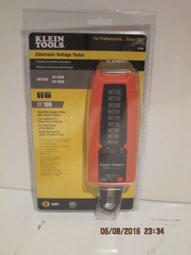 Klein Tools ET100 ELECTRONIC VOLTAGE TESTER FREE SHIPPING NEW SEALED PACKAGE!!!