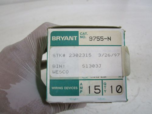 LOT OF 10 BRYANT CONNECTOR 9755-N *NEW IN BOX*