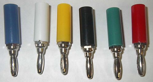 Insulated banana plugs: set of 6 colors: hard to find these for sale