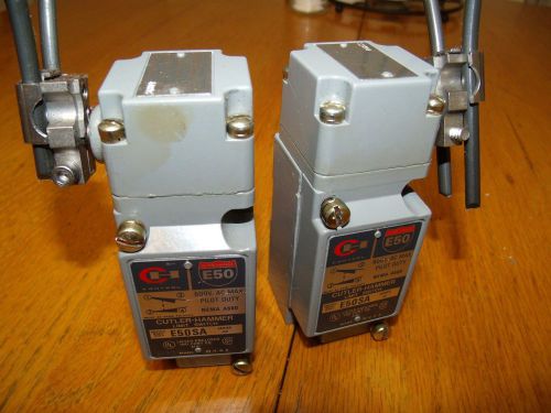2 lot CUTLER-HAMMER model E50SA industrial limit switches, used, tested