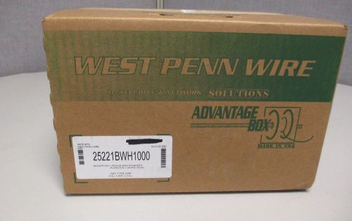 West penn 25221bwh-1000  1 pair 22 awg stranded plenecon ii jacket for sale