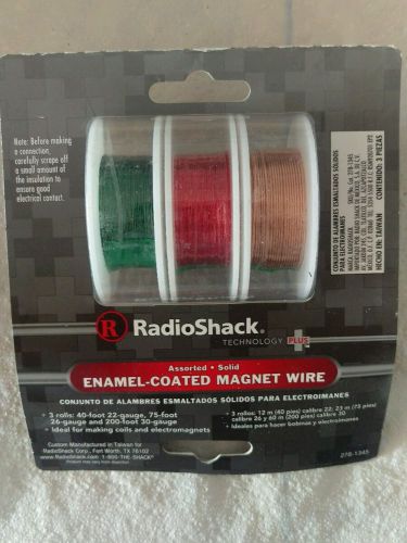 RadioShack 3pk Assorted Enamel-Coated Magnet Wire 22/26/30 Gauge #278-1345