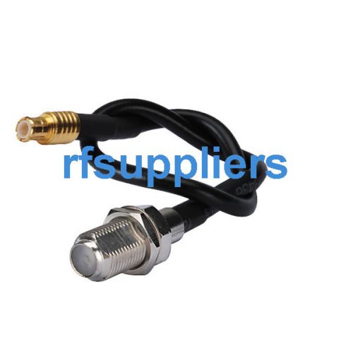 F jack female to MCX Plug male straight cable RG174 20cm