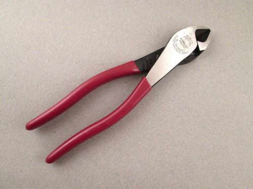 Klein tools, no. d228-8, 8&#034; high-leverage diagional cutting pliers for sale