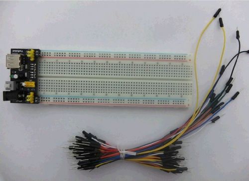 Mb102 830 tie points solderless pcb breadboard mb-102 + 65pcs jumper cable+power for sale