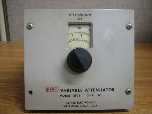 ALFRED ELECTRONICS MODEL E103 VARIABLE ATTENUATOR 2-4 GHZ